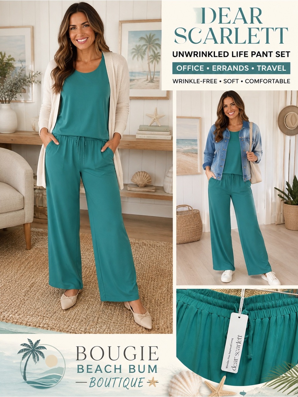 Dear Scarlett pant set part of their unwrinkled life set. NWT